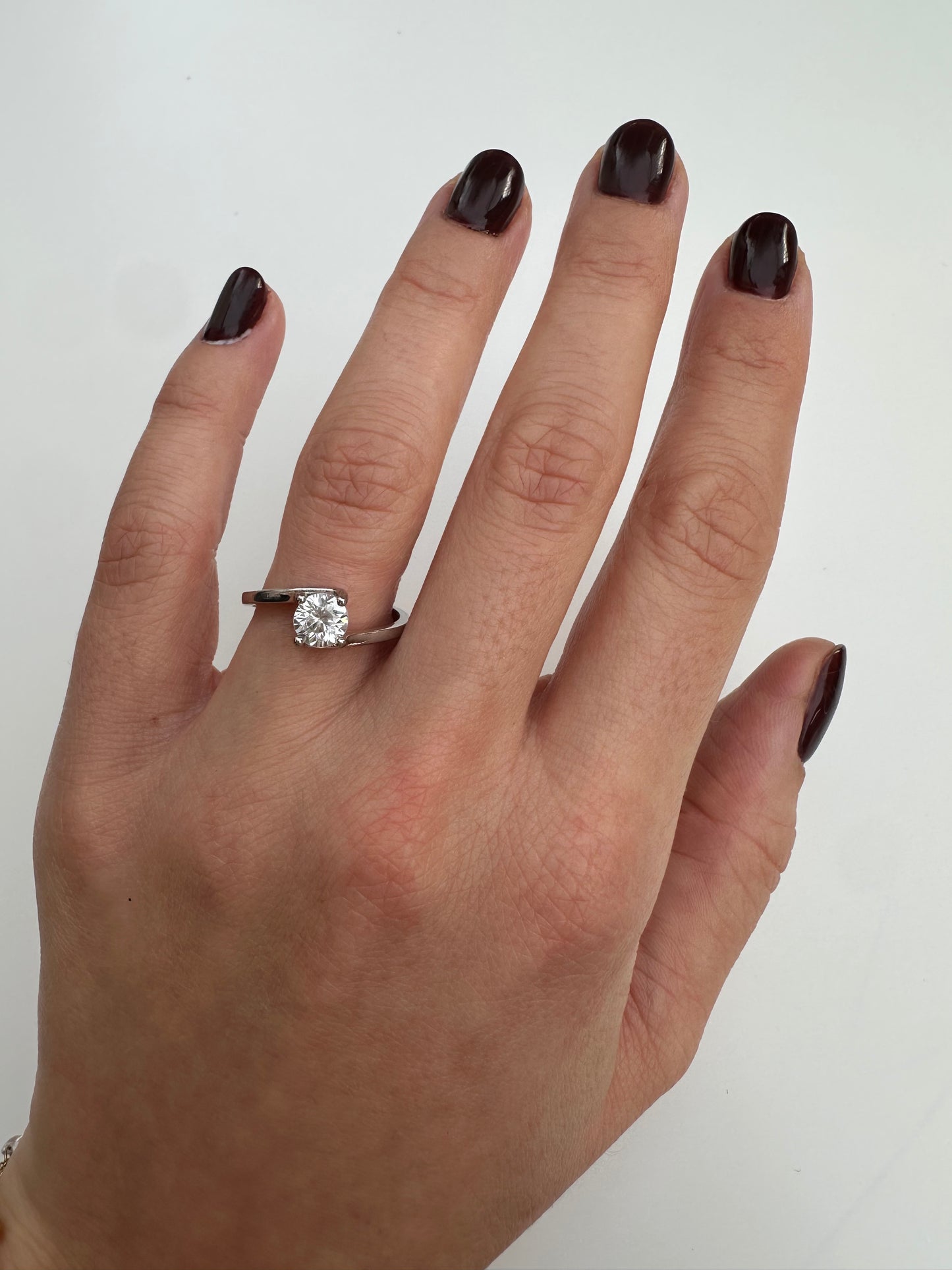 Anello Solitario Regolabile M