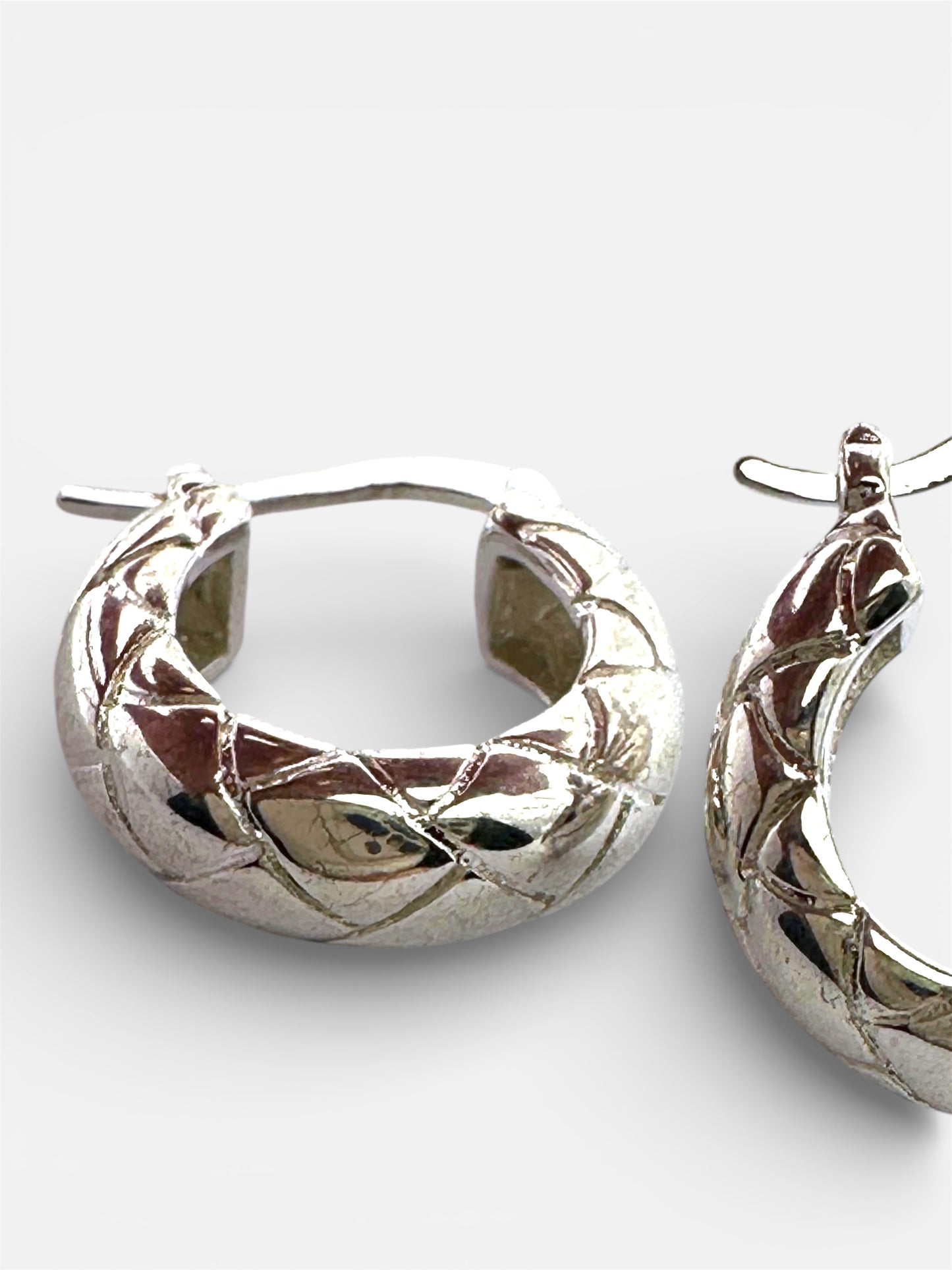 Orecchini Cerchio Trapuntato Silver