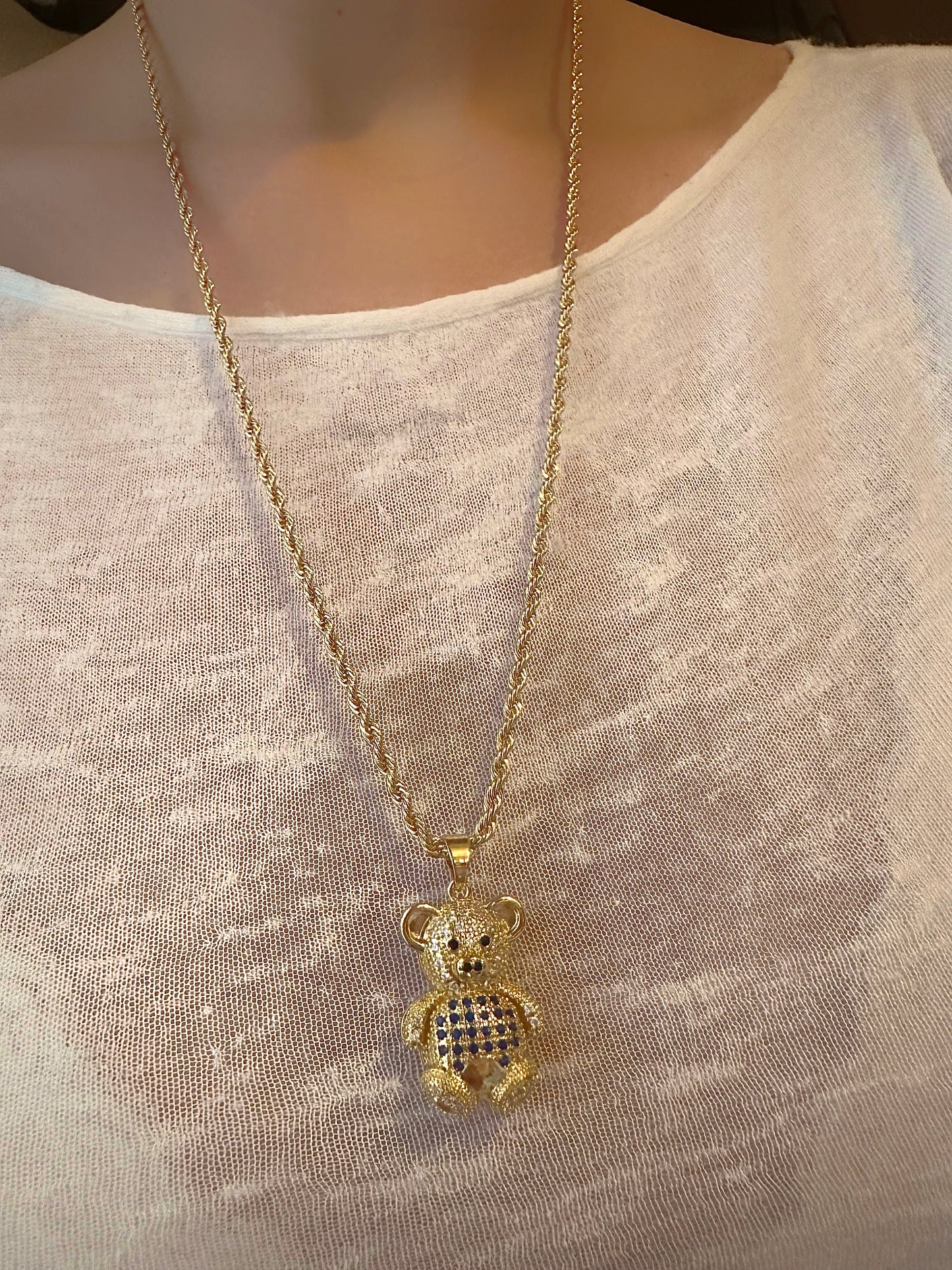 Collana Teddy Blu Big