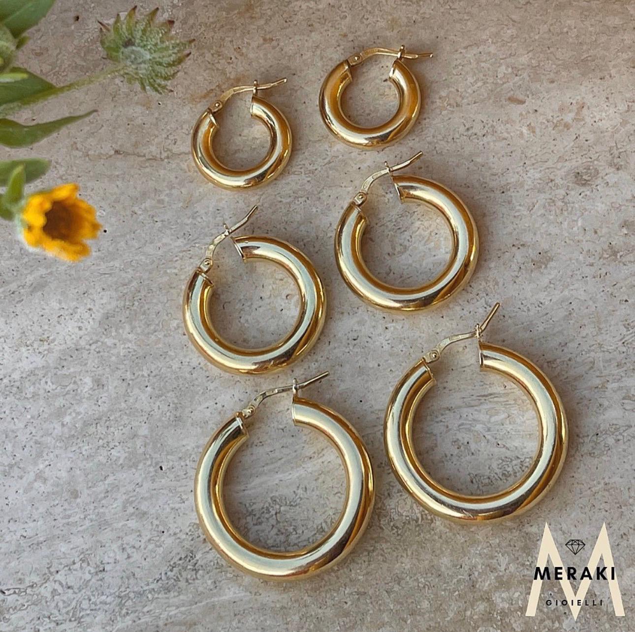 Orecchini. Cerchio Bomby Gold