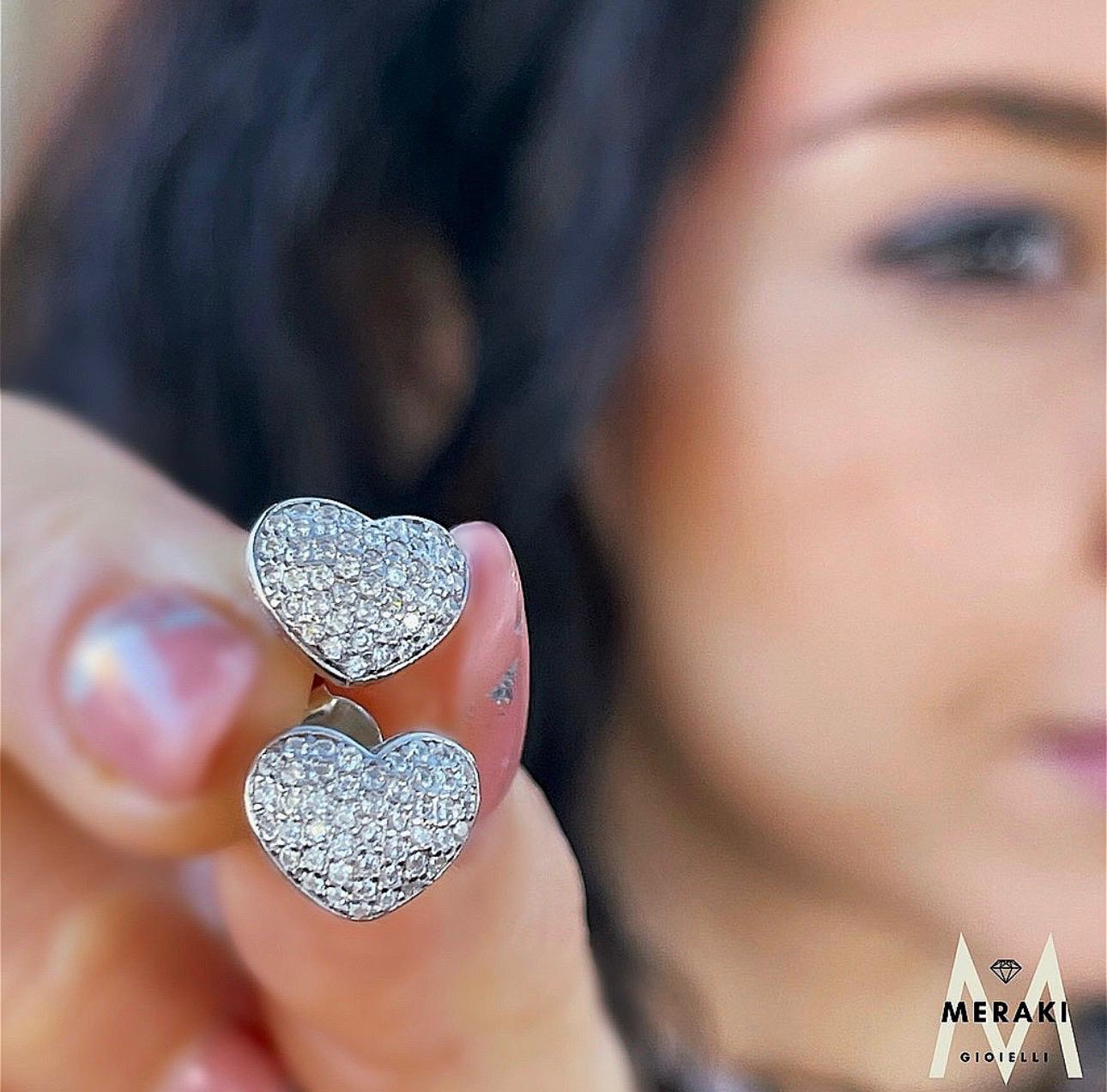 Orecchini Cuore Pavè