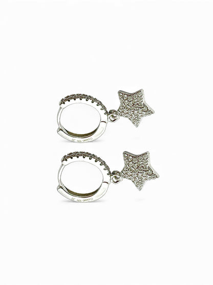 Orecchini Cerchio Pendente Stella