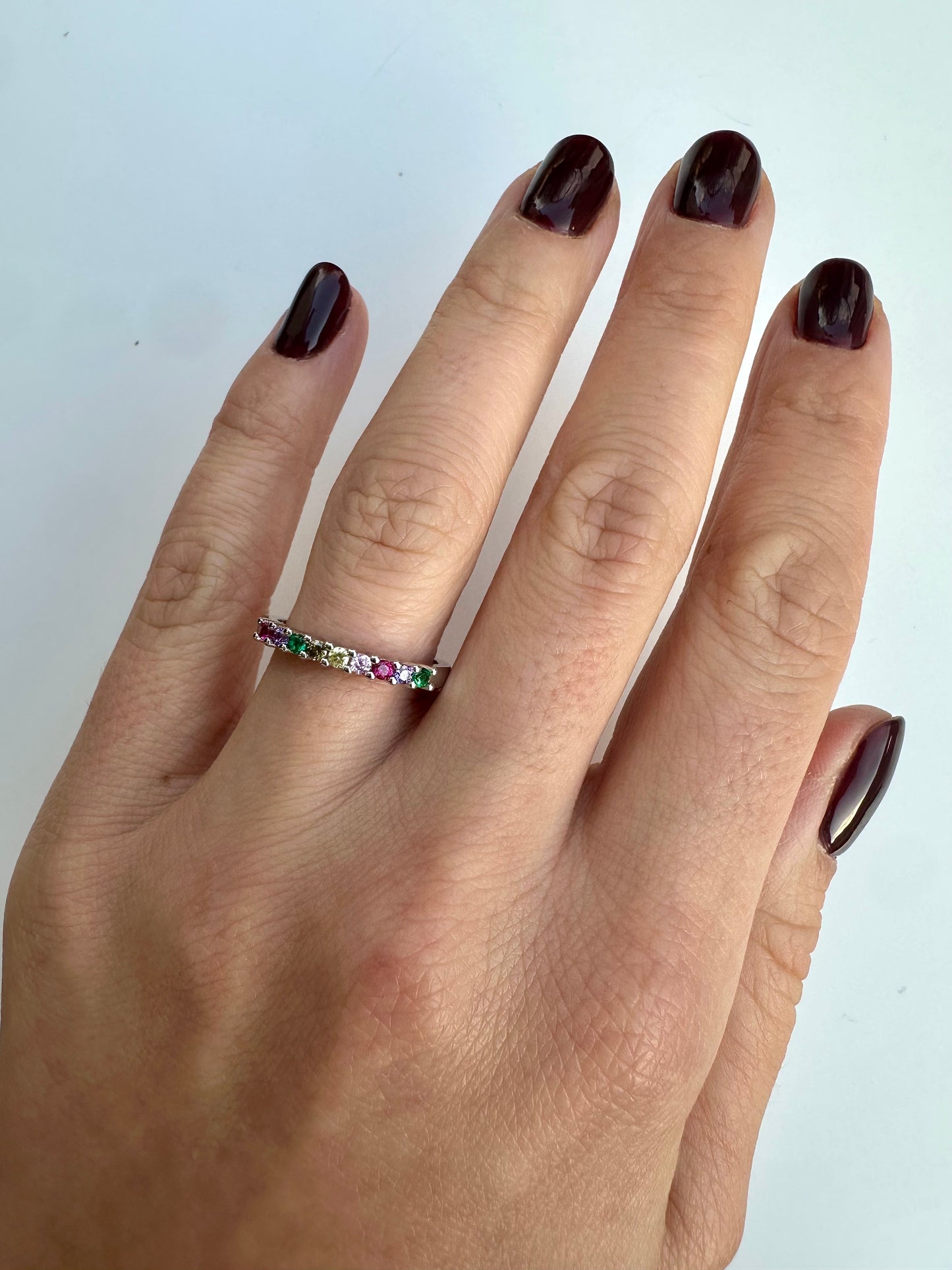 Anello Veretta Rainbow
