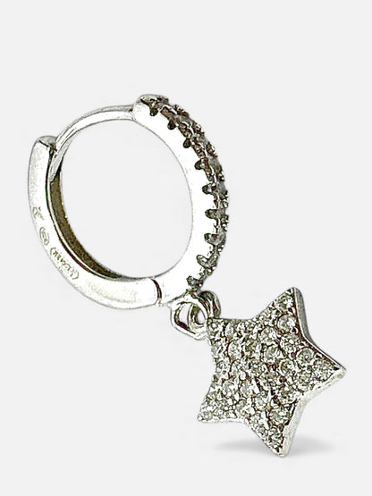 Orecchini Cerchio Pendente Stella