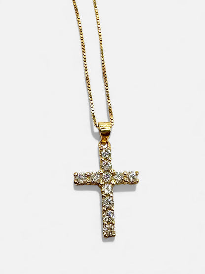 Collana Croce Brill 11zirconi