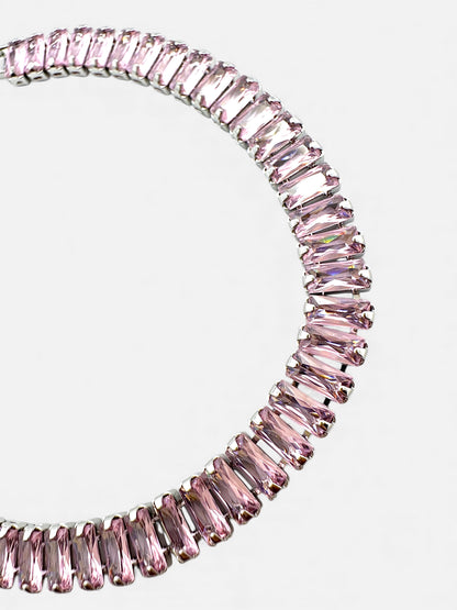 Bracciale Tennis Baguette Rosa