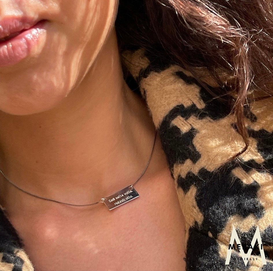 Collana "Cadi Sette Volte Rialzati Otto"