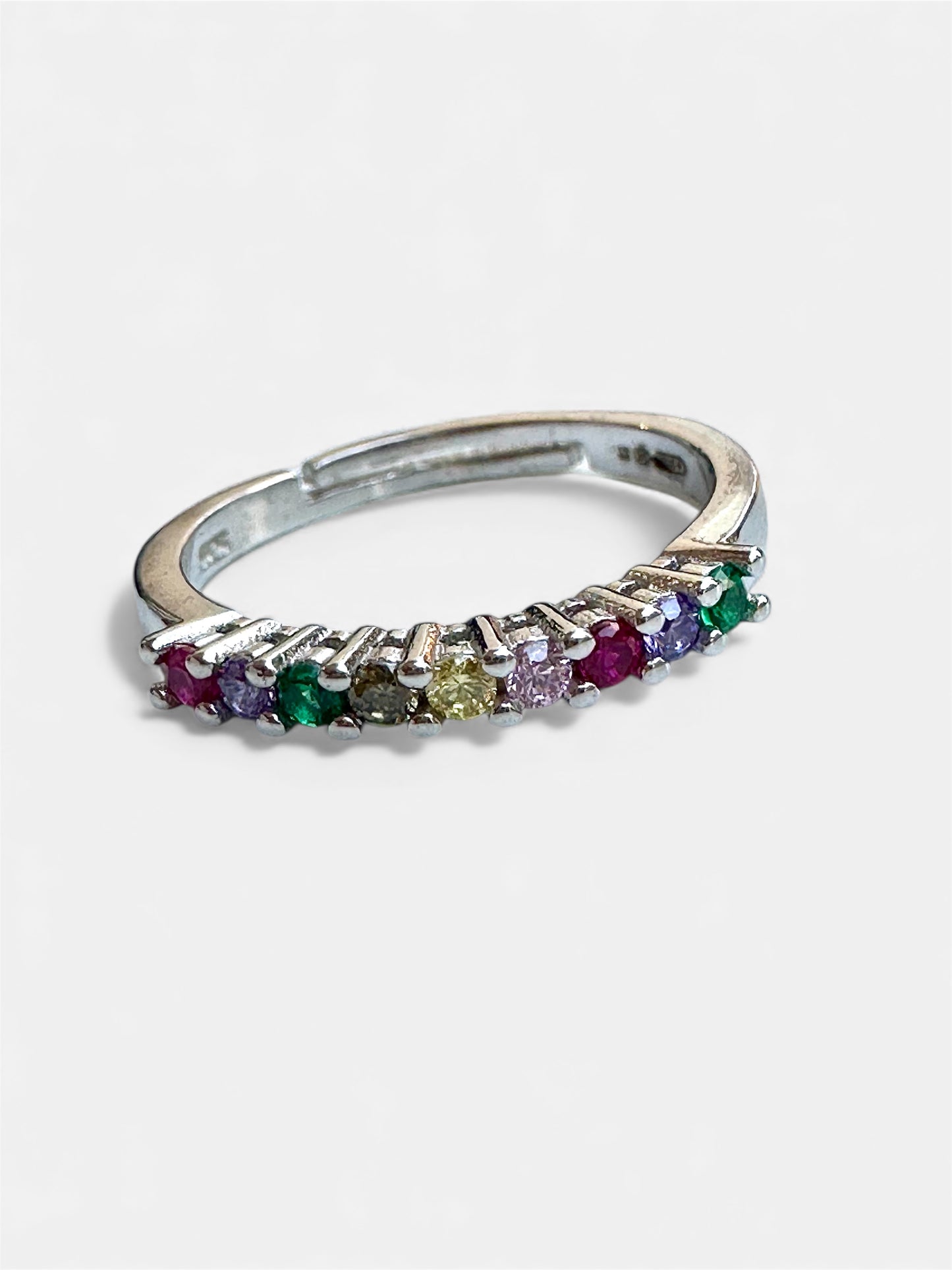 Anello Veretta Rainbow