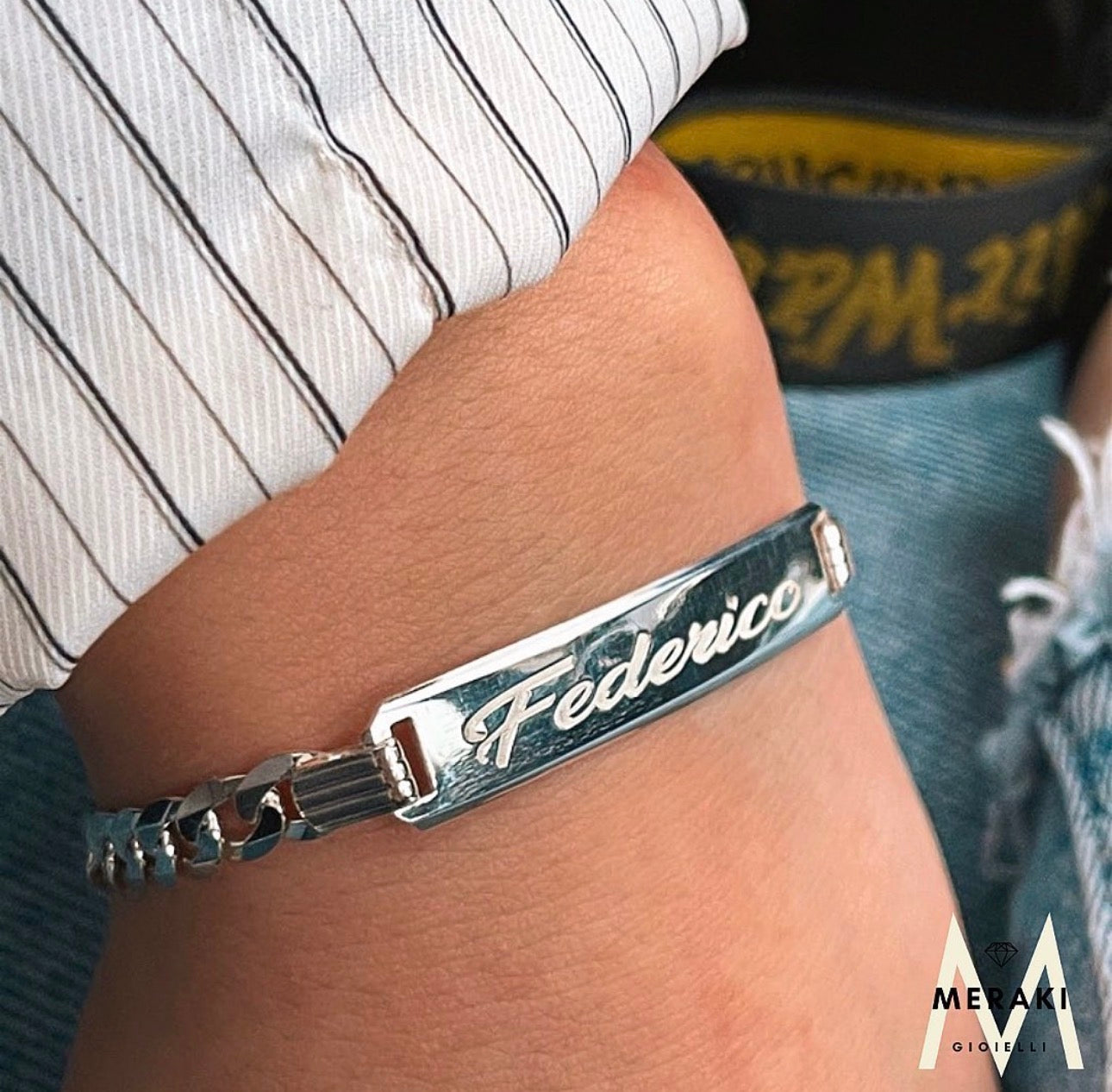 Bracciale Groumette Targhetta