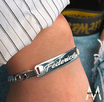 Bracciale Groumette Targhetta