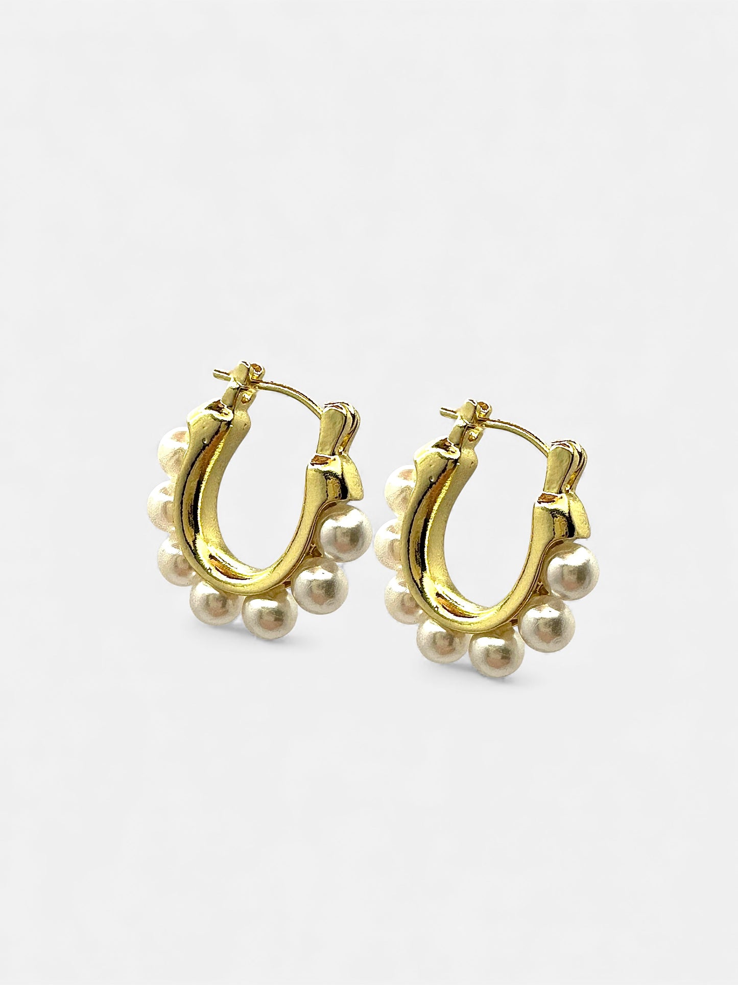 Orecchini Cerchio Perla d'Oro