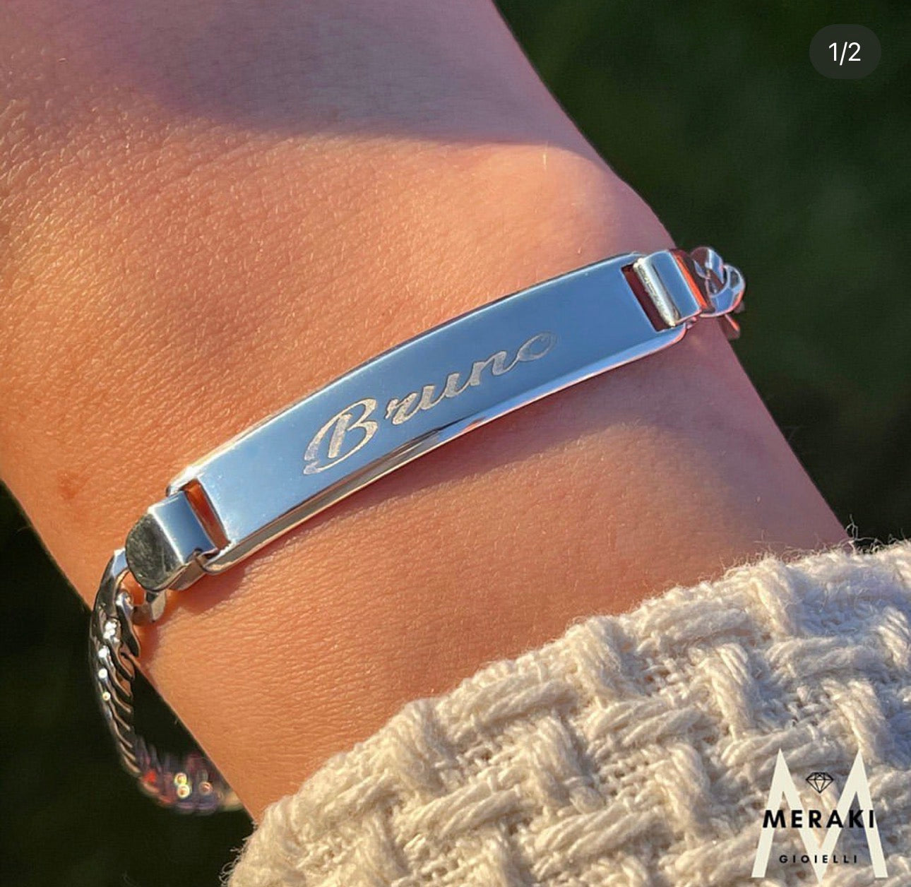 Bracciale Groumette Targhetta