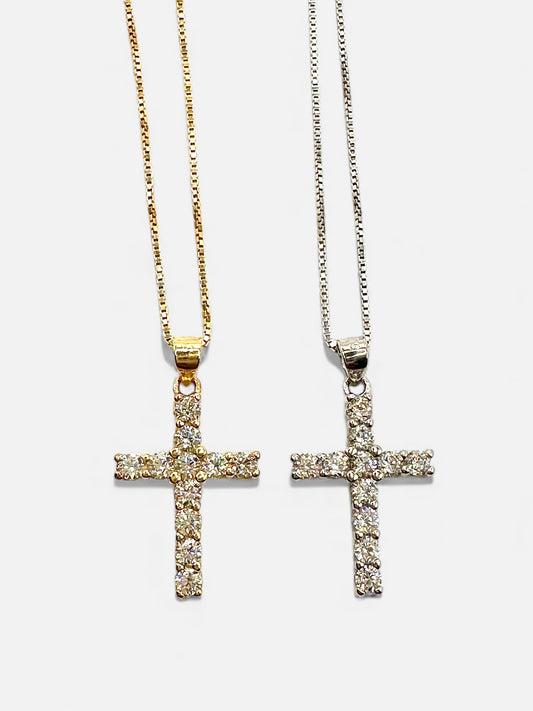 Collana Croce Brill 11zirconi