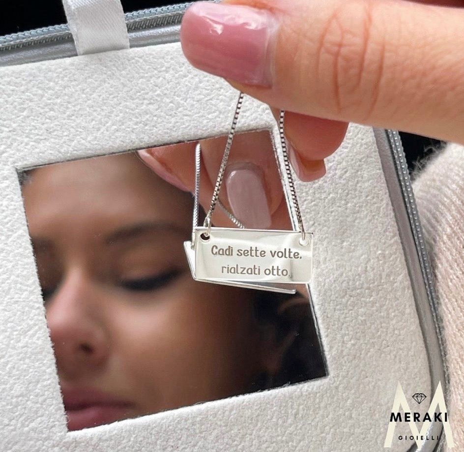 Collana "Cadi Sette Volte Rialzati Otto"