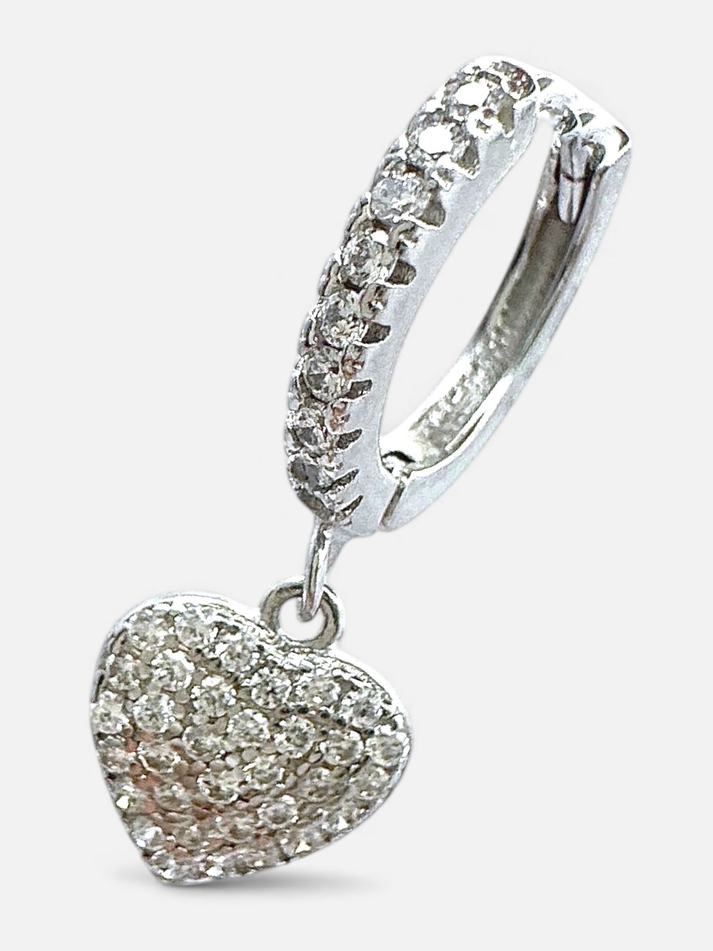 Orecchini Cerchio Pendente Cuore