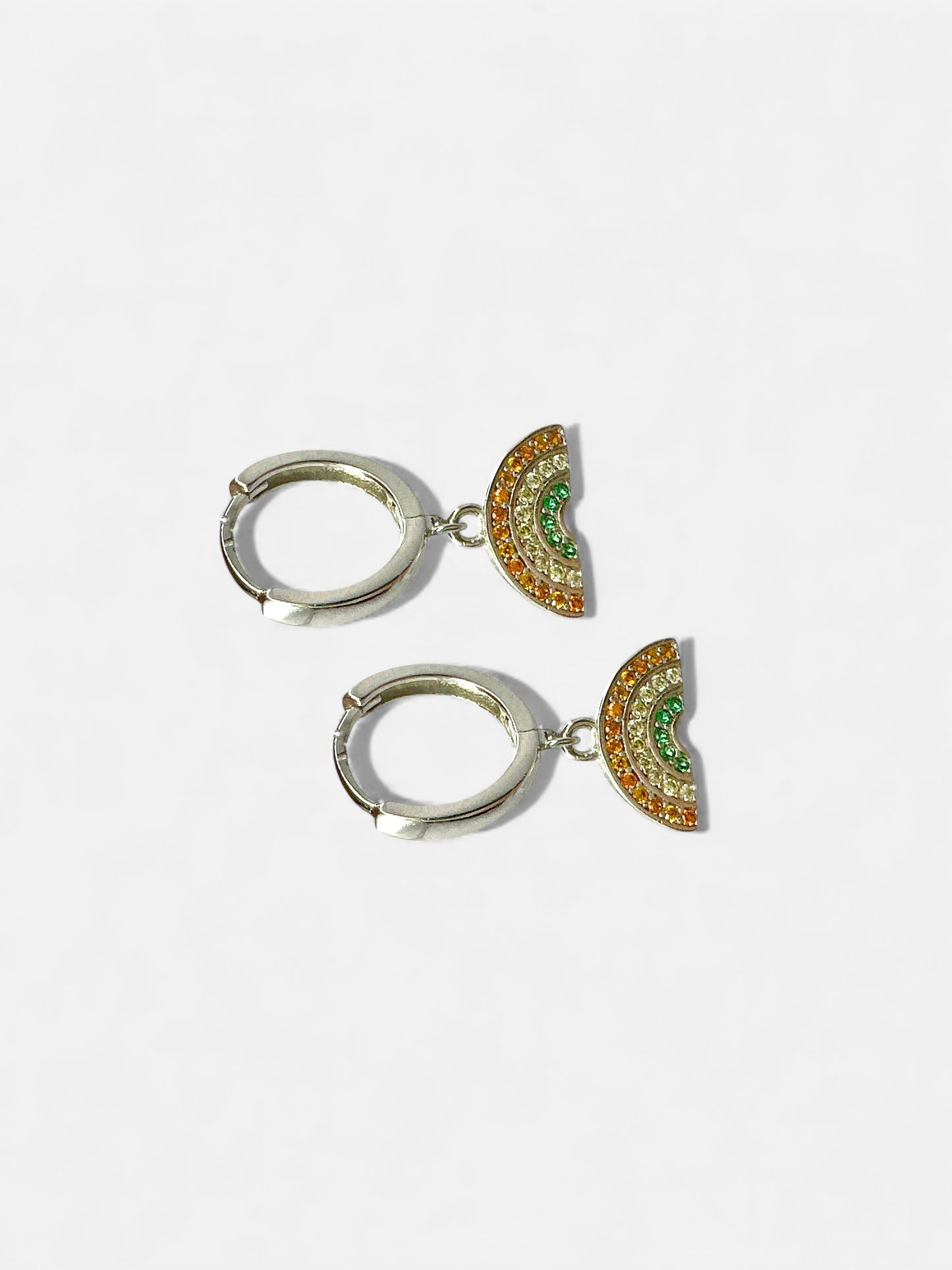 Orecchini Cerchio Pendente Arcobaleno