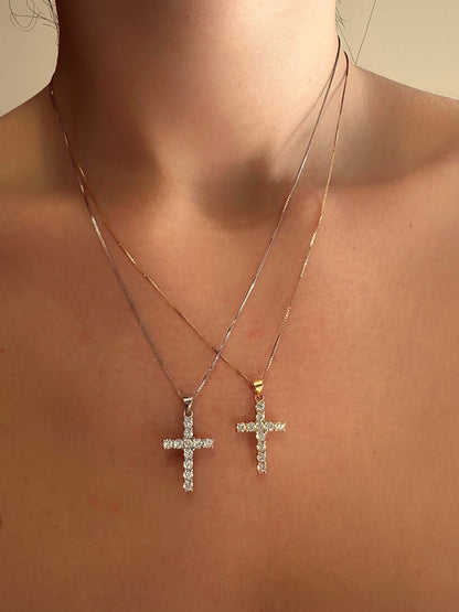 Collana Croce Brill 11zirconi