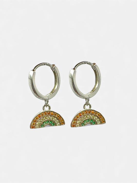 Orecchini Cerchio Pendente Arcobaleno