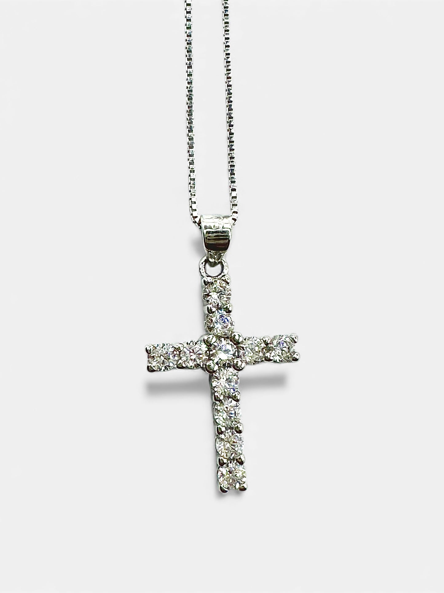 Collana Croce Brill 11zirconi