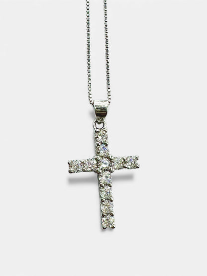 Collana Croce Brill 11zirconi