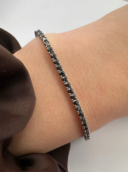 Bracciale Tennis 2mm Black