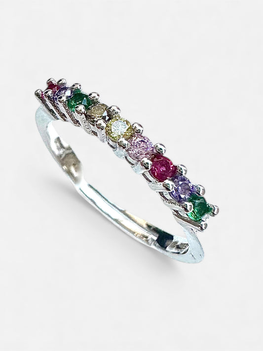 Anello Veretta Rainbow