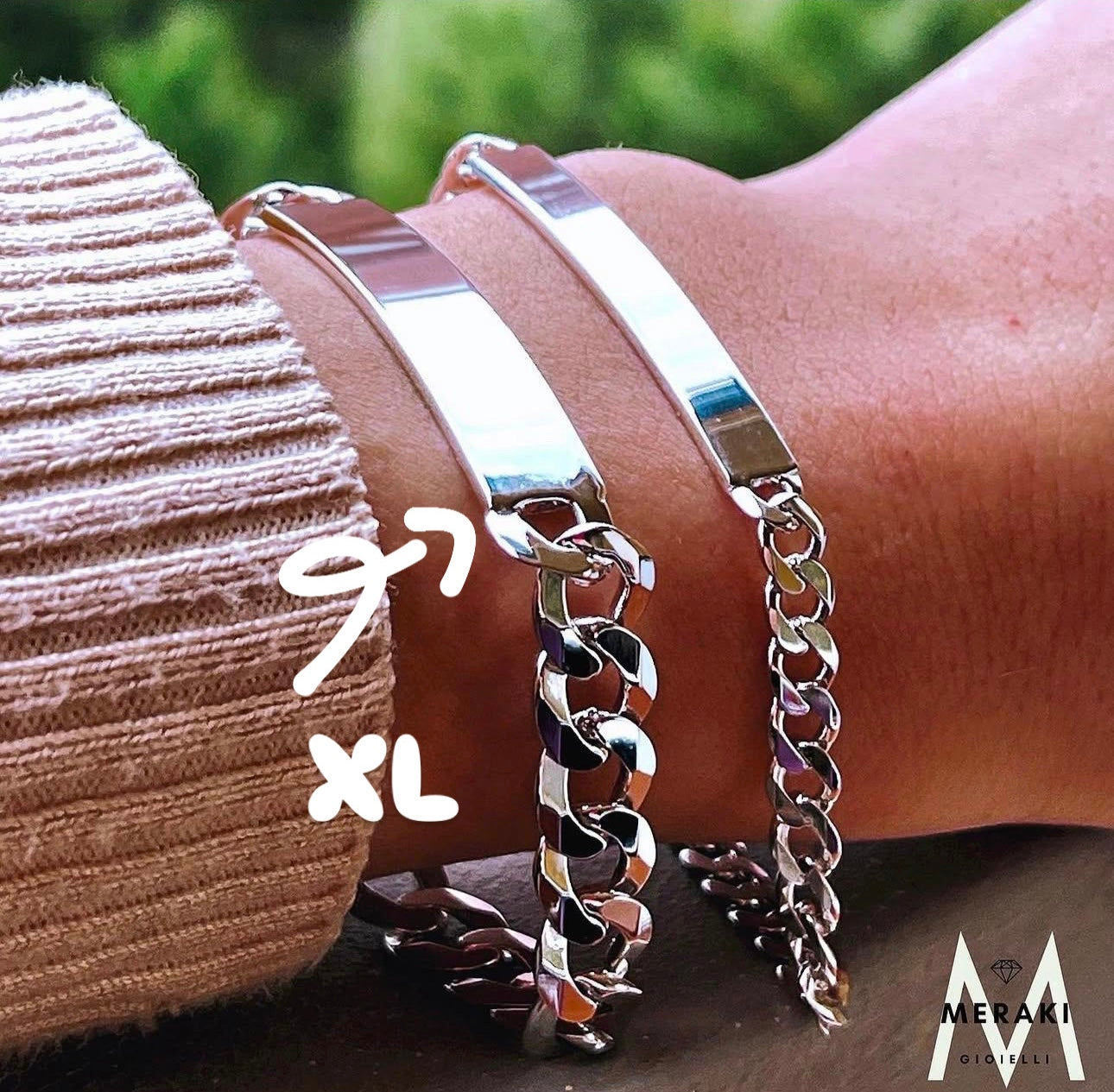 Bracciale Groumette Targhetta