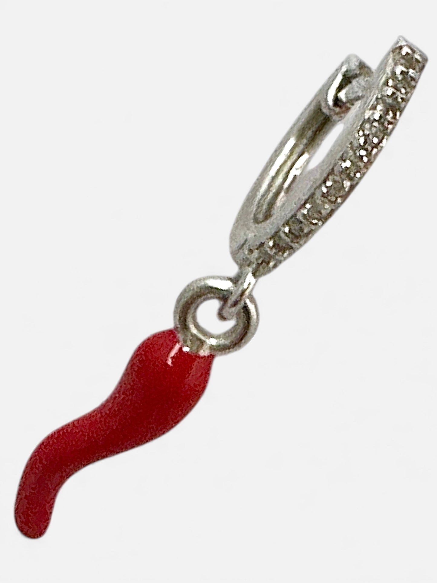 Orecchini Cerchio Pendente Corno