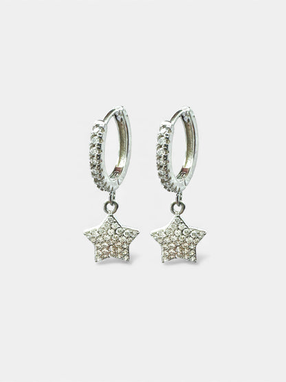 Orecchini Cerchio Pendente Stella