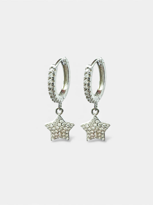 Orecchini Cerchio Pendente Stella