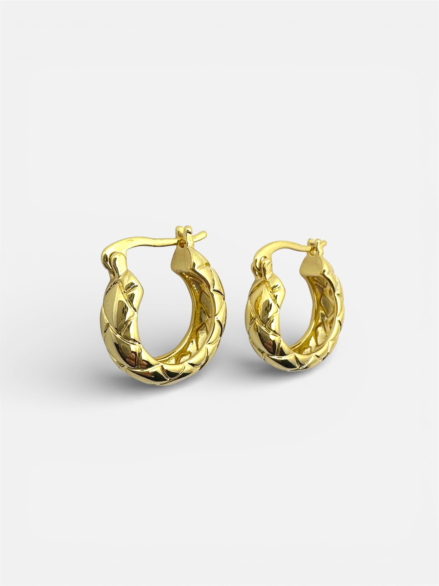 Orecchini Cerchio Trapuntato Gold