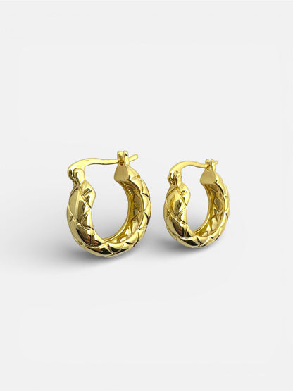 Orecchini Cerchio Trapuntato Gold