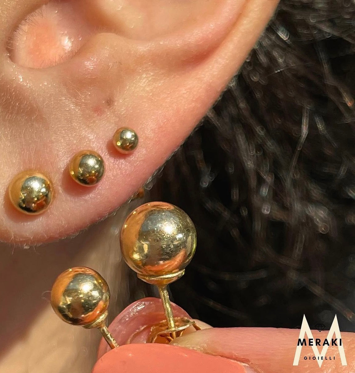 Orecchini Sfere Gold