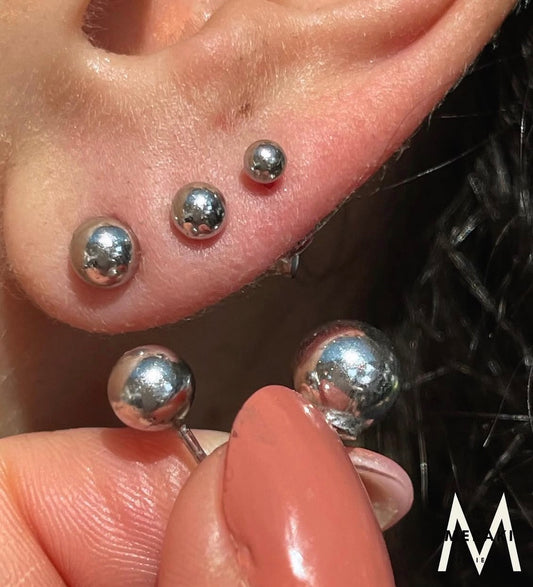 Orecchini Sfere Silver