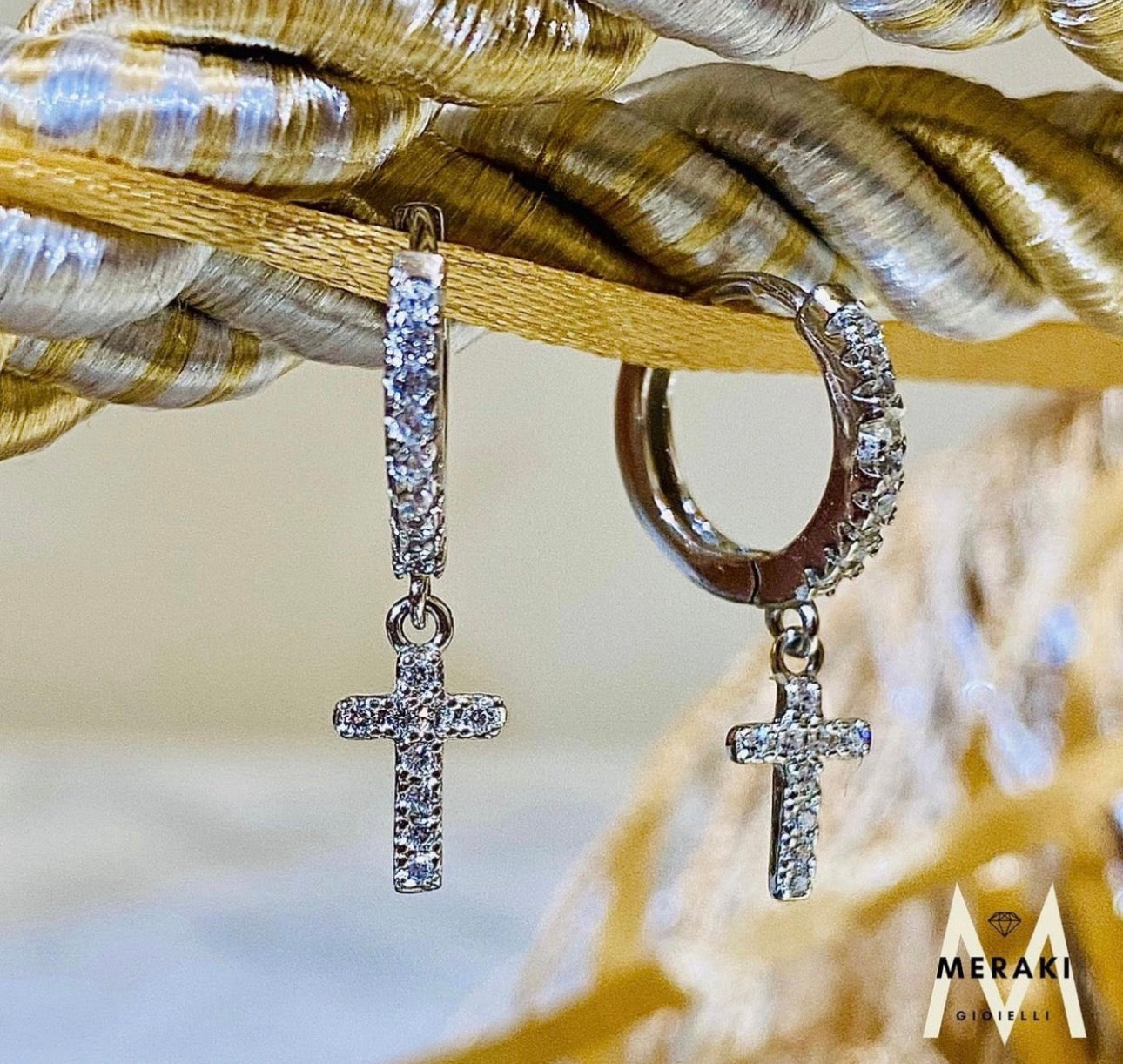 Orecchini Cerchietto CroceMadonnina Brill