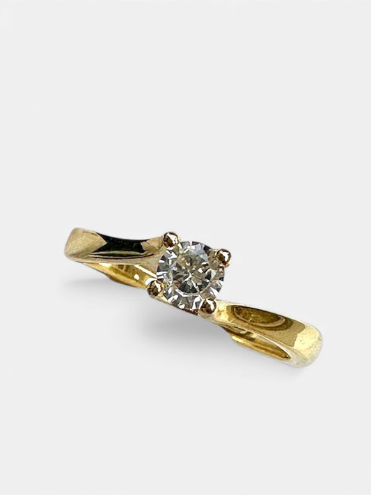 Anello Solitario Regolabile Gold