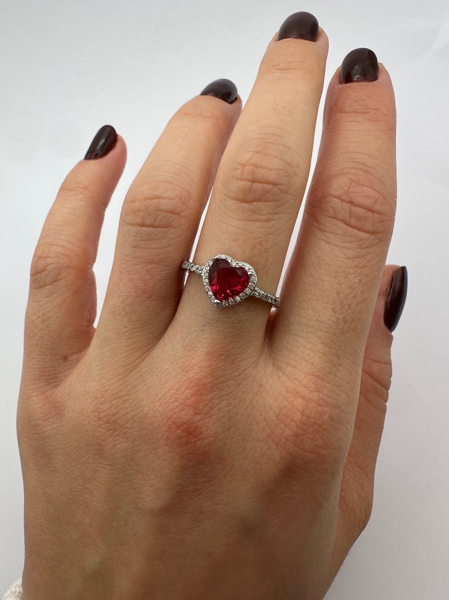 Anello Cuore RossoBrill