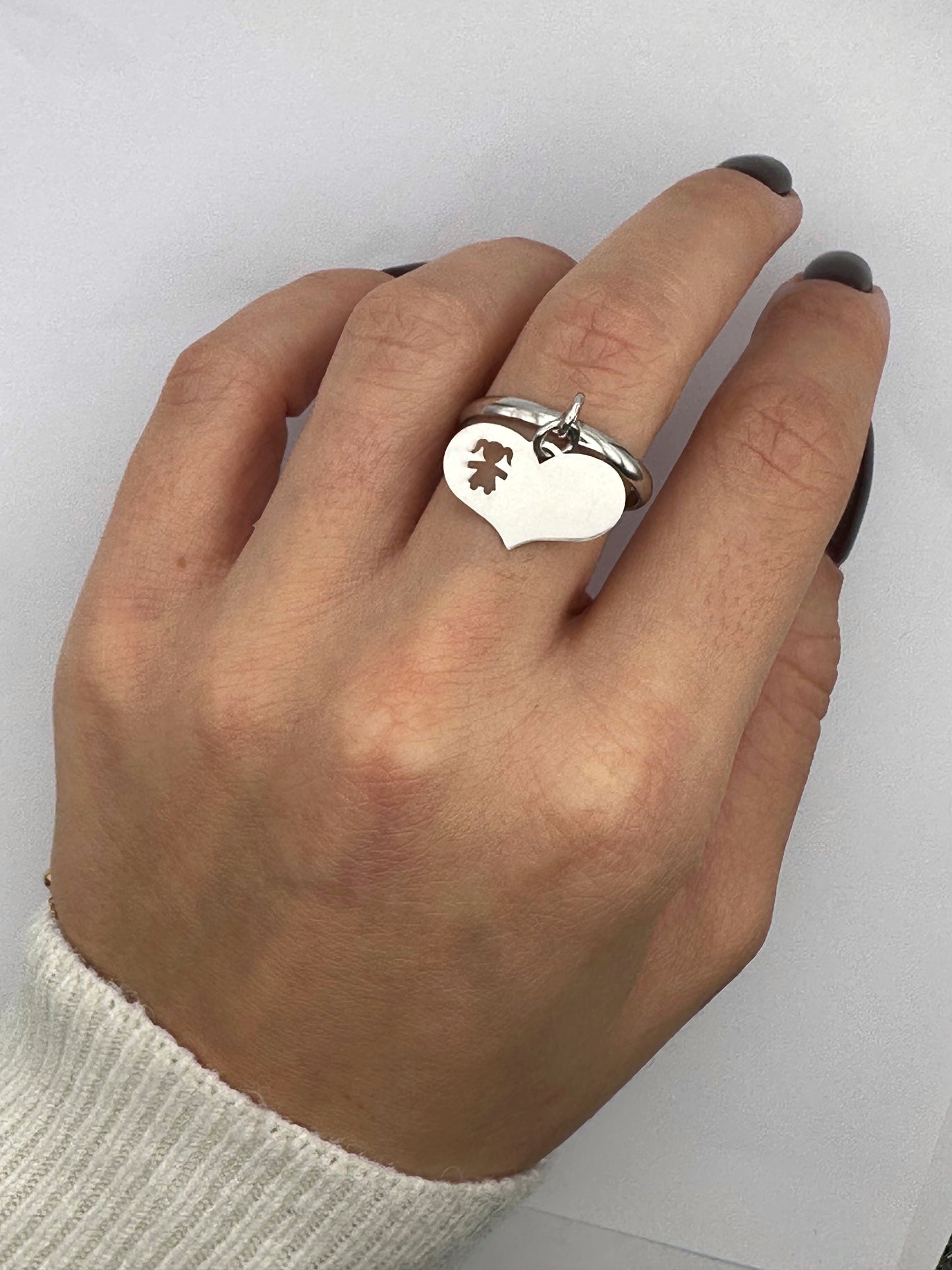 Anello Bimbo/a CuorePendant