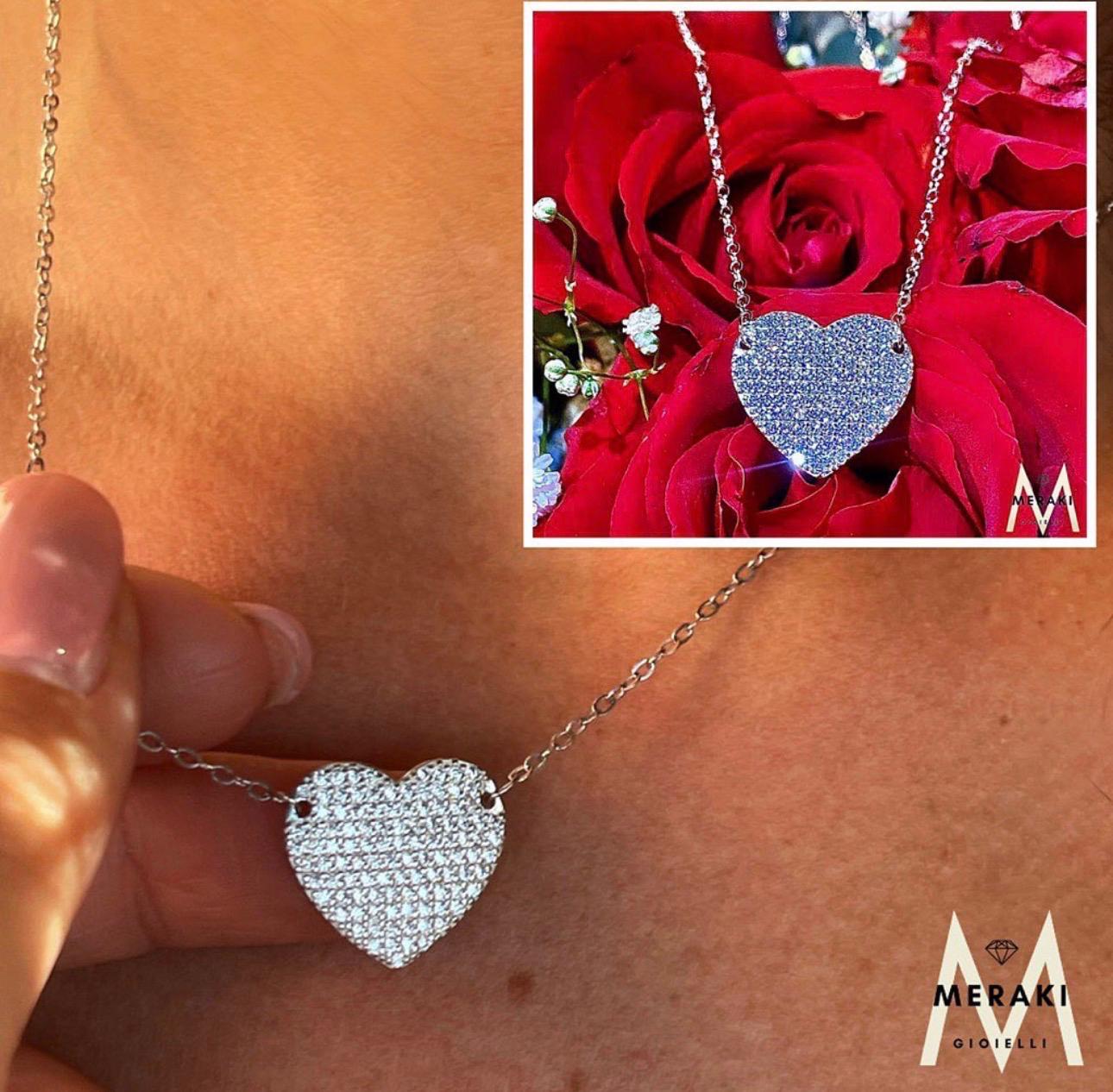 Girocollo Cuore Pavè Big