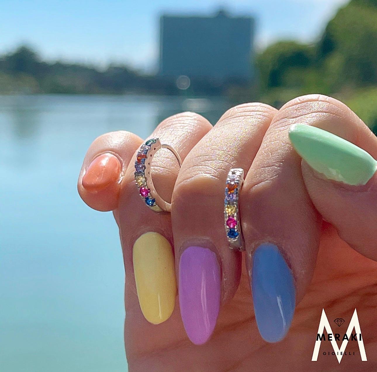 Orecchini Cerchietti Rainbow