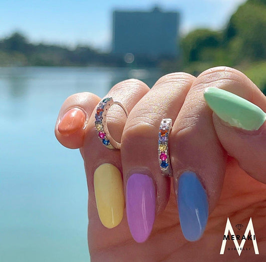 Orecchini Cerchietti Rainbow