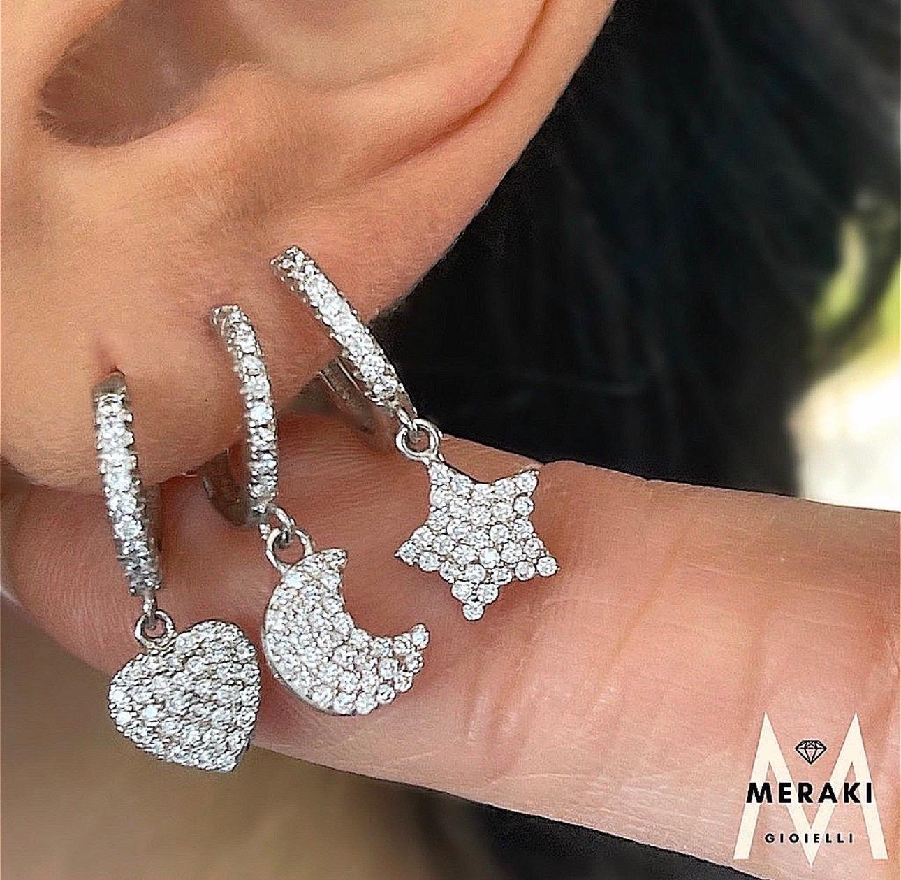 Orecchini Cerchietto CuoreStellaLuna Brill