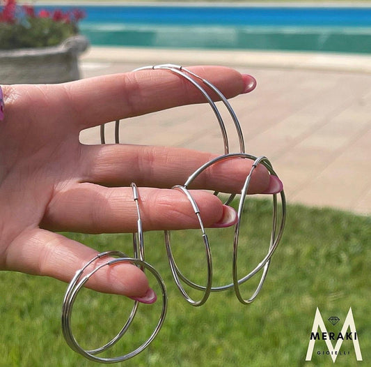 Orecchini Cerchio Filo